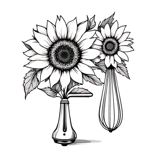 Stand Mixer Baker Whisk Sunflower Flowers