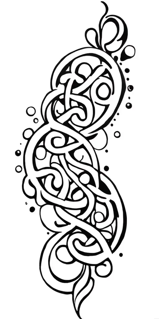 Fantasy Celtic Dots Swirls Sleeve Inspired
