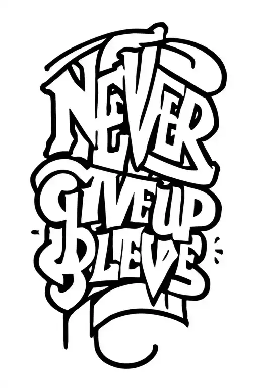 Never Give Up Believe