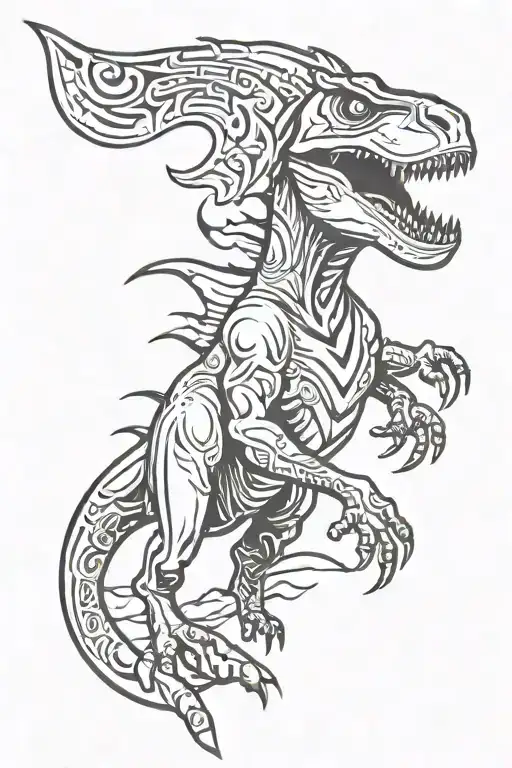 T-rex And Vikings Symbols