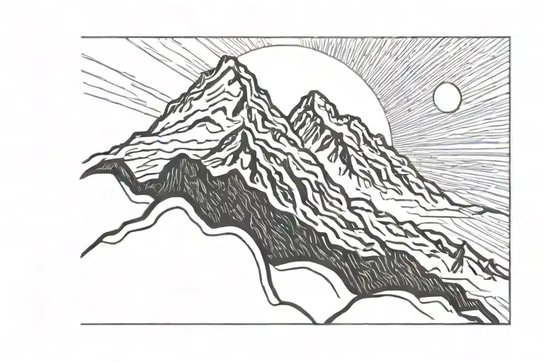 Sun Rising Over A Mountain Peak