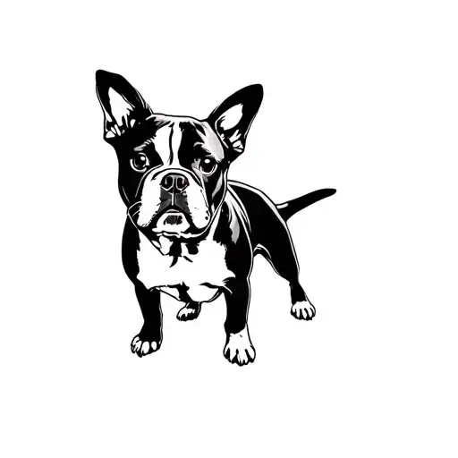 Boston Terrier Standing Proud