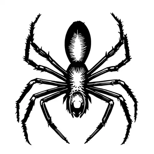 Cross With Spider Crawling