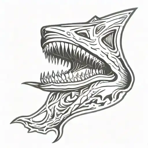 Shark Jaw With Blackout Inside