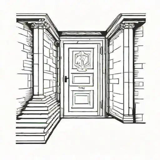 Door With Stairs Leading