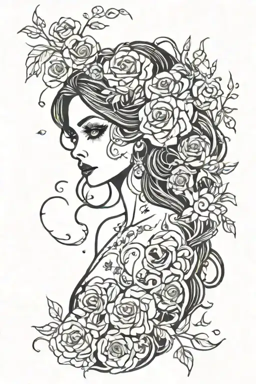 Emily Corpse Bride Flowers Surrounding