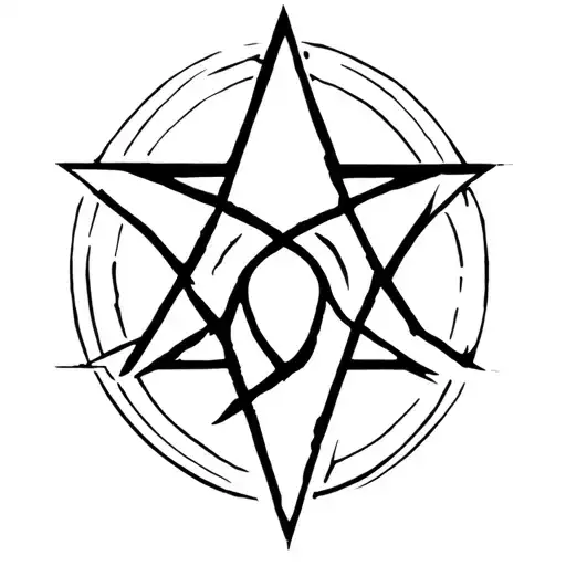 Simplistic Inverted Pentagram