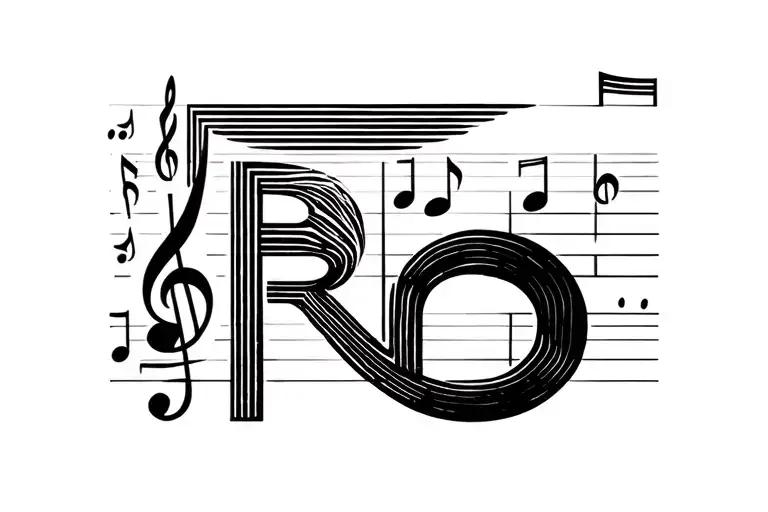 R With Music Note Morphing