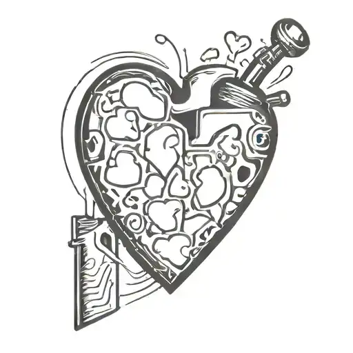Heart And Zippo Lighter Holding