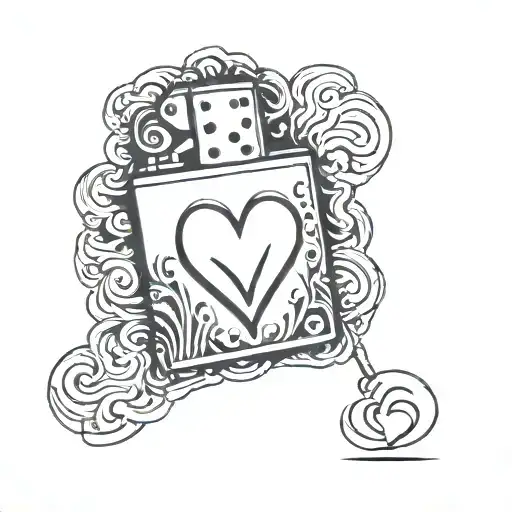 Zippo Lighter With Heart