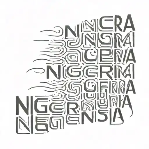 Nigeria Written Vertically
