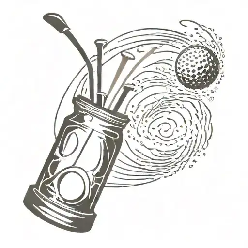 Golf And Bourbon Glass