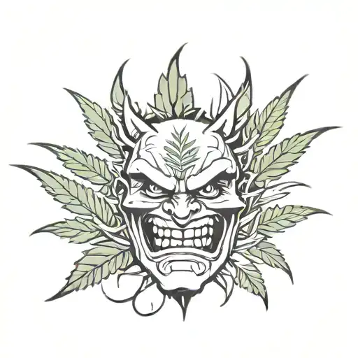 Cannabis Bud Hulk Mixed With Joker