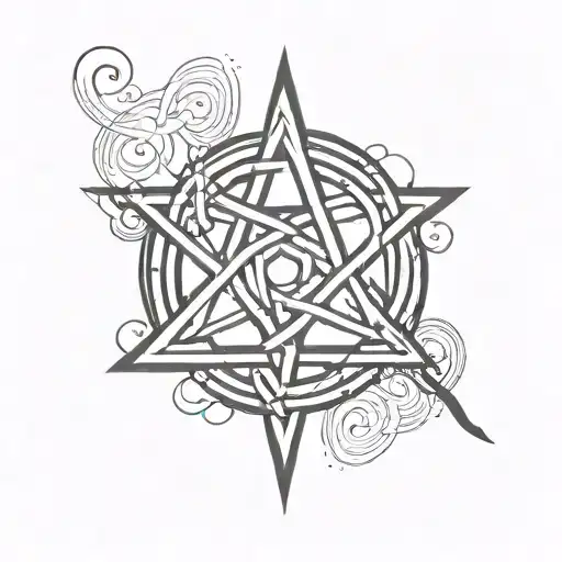 Trinity Knot With Pole Through The Middle
