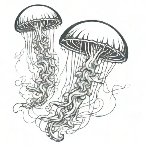 Jellyfish And Fashion Sketch