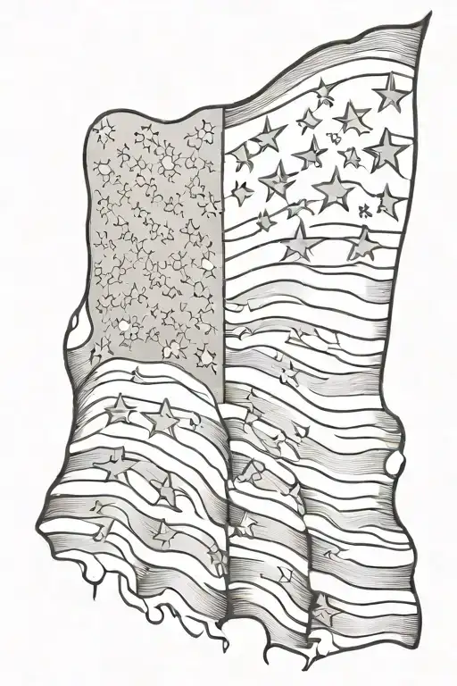 American Flag And United States