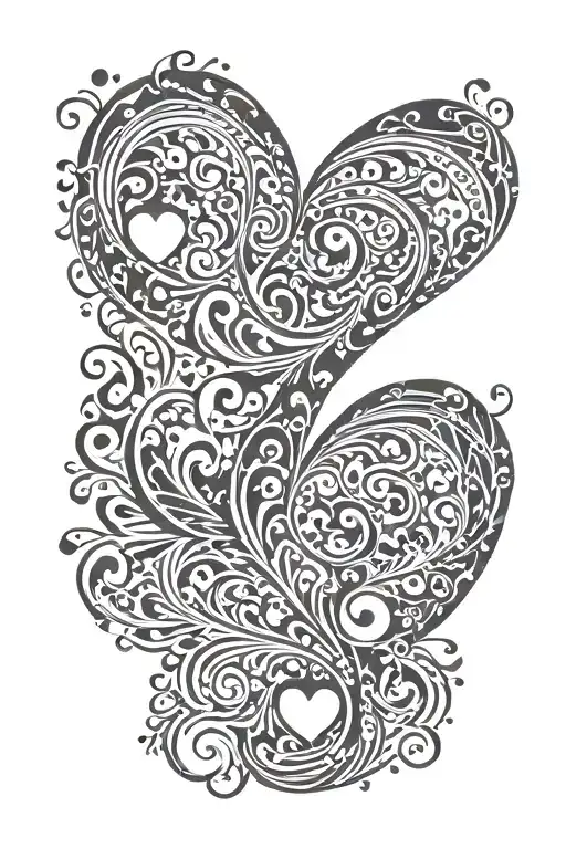 Semi Colon Inside Heart Shape