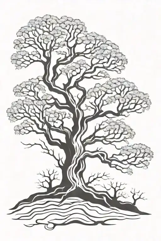 Old Craggy Tree Intertwined