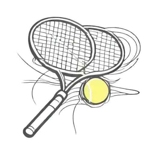 Tennis Racket And Court