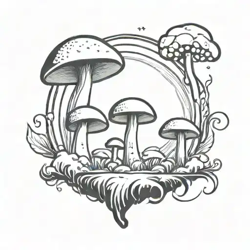 Moon And Mushroom Growing