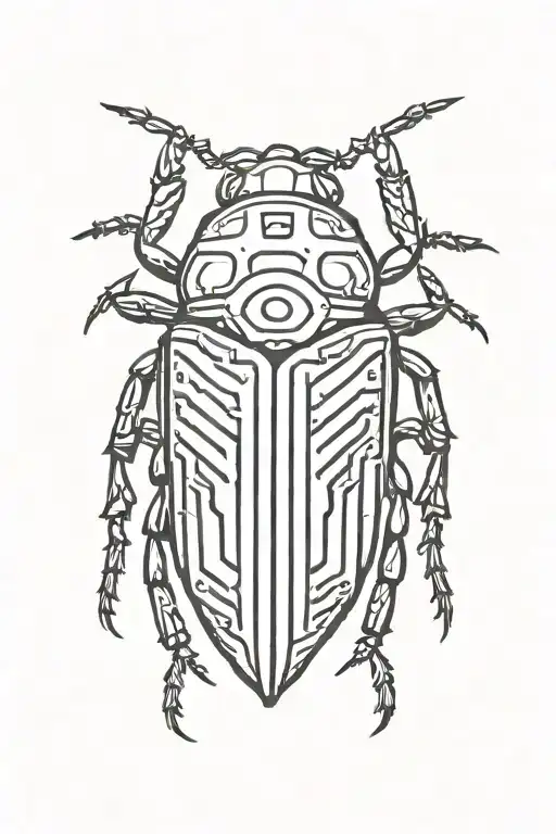 Colored Scarab Beetle
