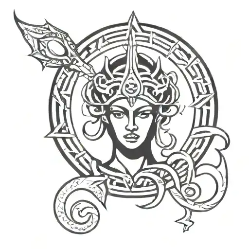 Hecate Goddess Painted