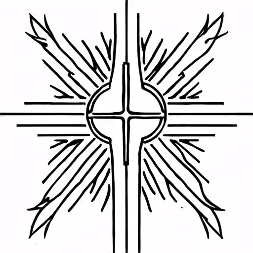 Simple Fine Line Christian Tatoo Design