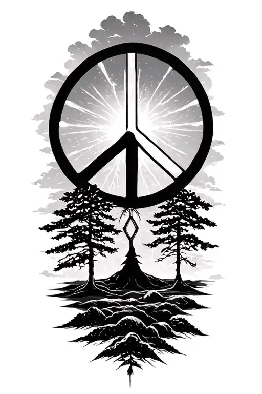 Peace And Lightining Storm And Time And Nature