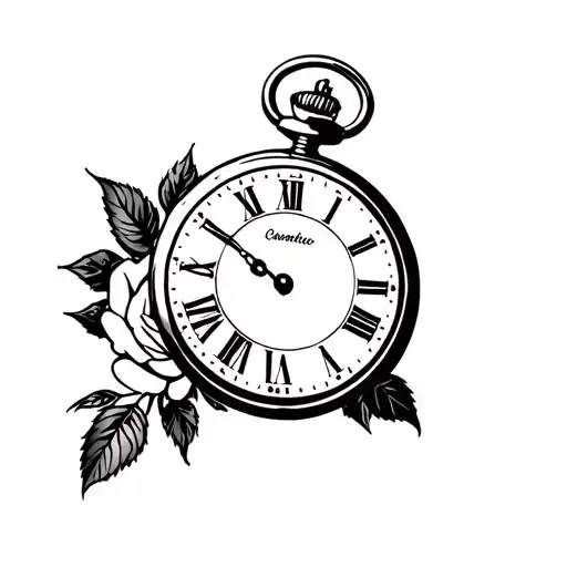 Rose And Pocket Watch