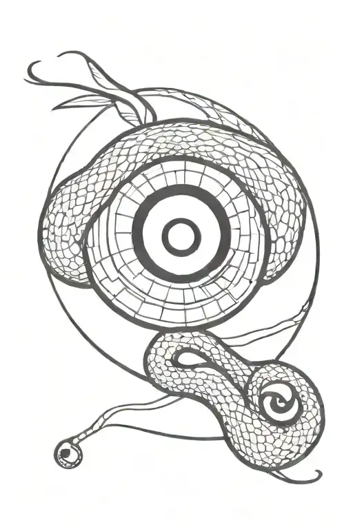 Snake With Yin Yang Eye