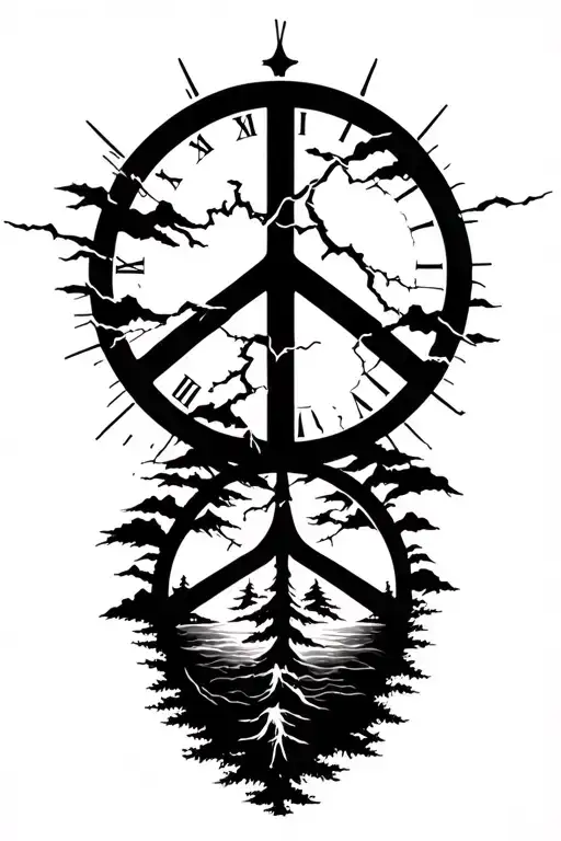 Peace And Lightining Storm And Time And Nature