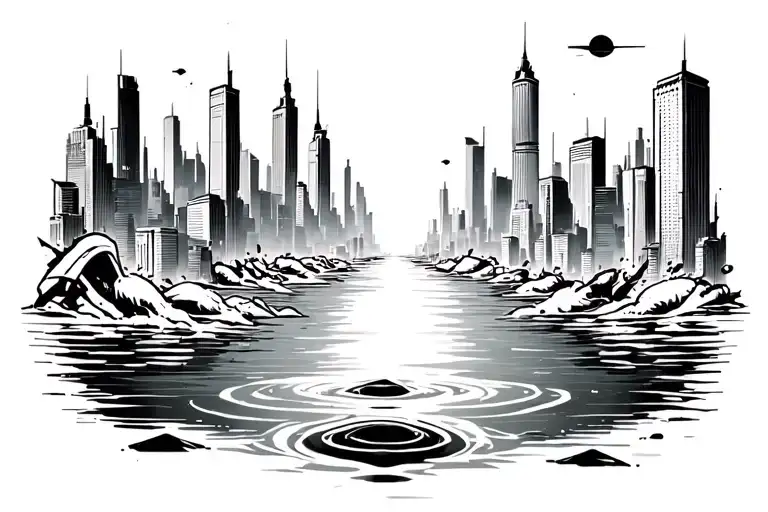 City Water Destruction Aliens