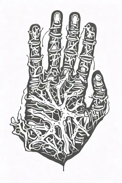 Bones Hand Print