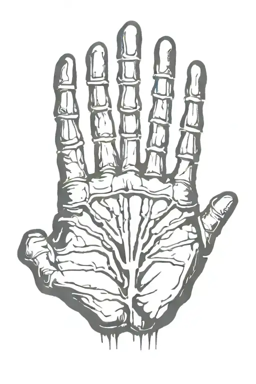 Bones Hand Print