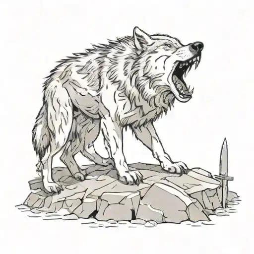 Knife And Wolf Howling