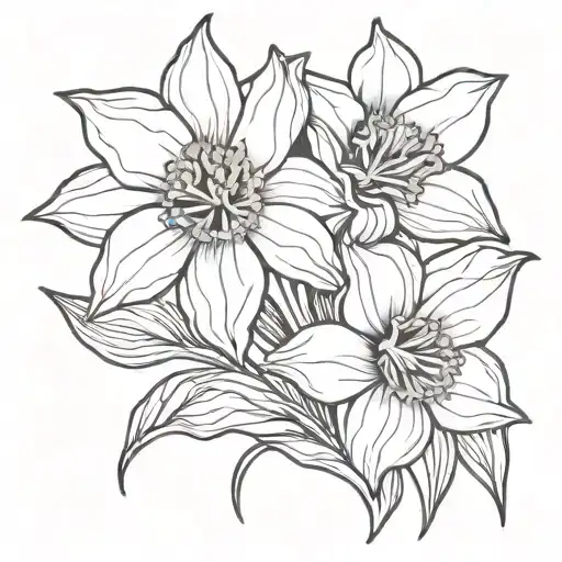Daffodil And Poppy Flower