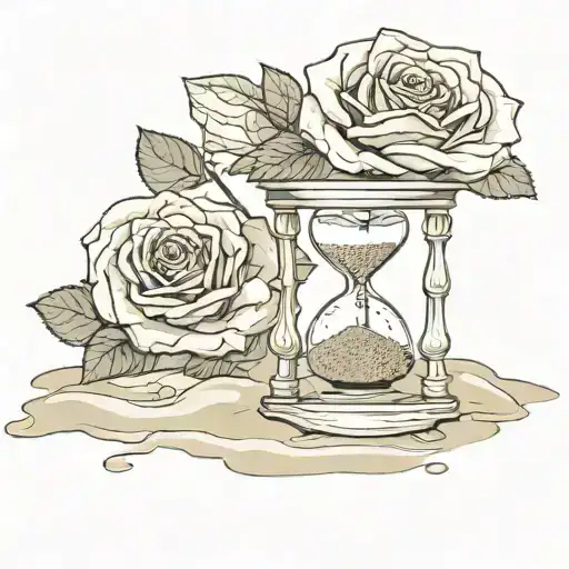 Sand Clock And Rose