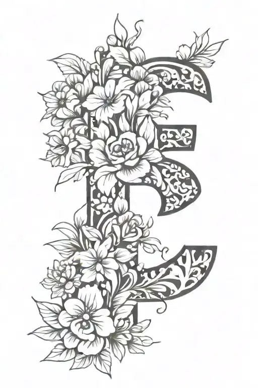 Dollar Sign With Flowers