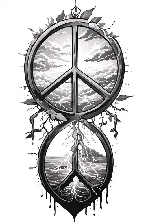 Peace And Lightining Storm And Time And Nature