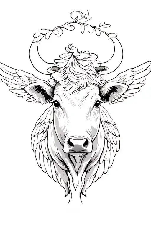 Beautiful Cow Had With Angel Wings