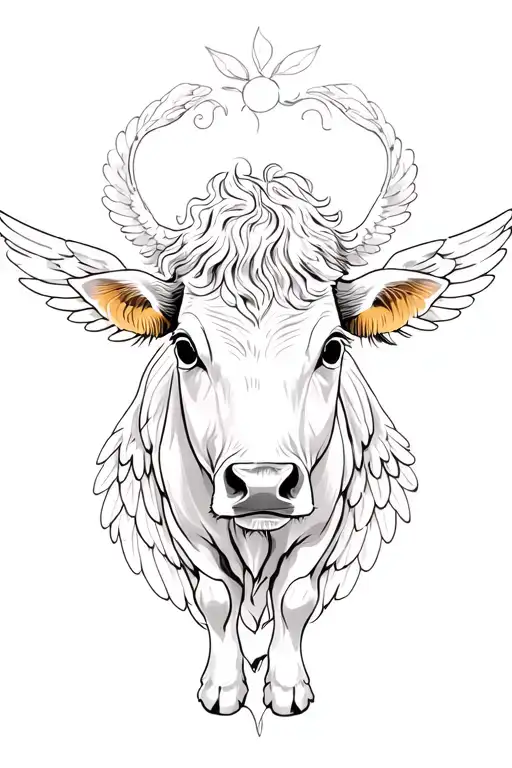 Beautiful Cow Had With Angel Wings