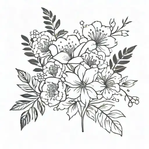 Jan Birth Flowers With Names Incorporated