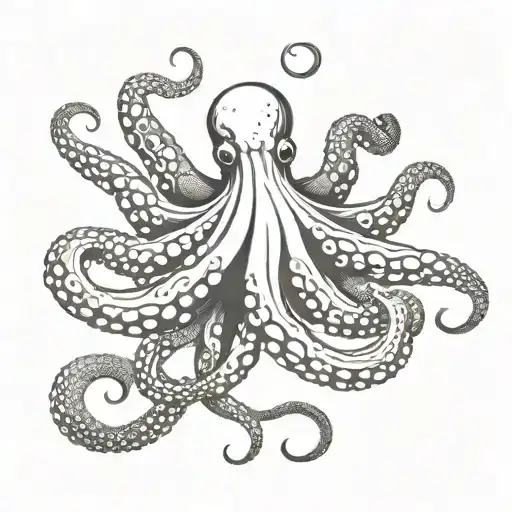 Octopus On Biceps Tenatacles Embrace Forearm