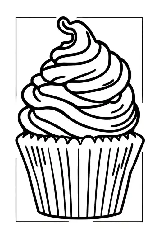 Minimalist Cupcake With Heart