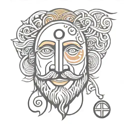 Copper Penny With A Hippie Face In It