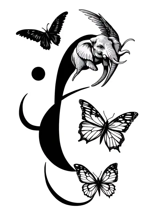 A Semicolon And An Elephant And A Butterfly And A Burning Angel