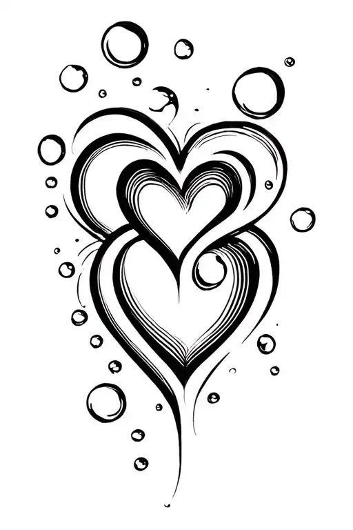 Heart And Air Bubbles