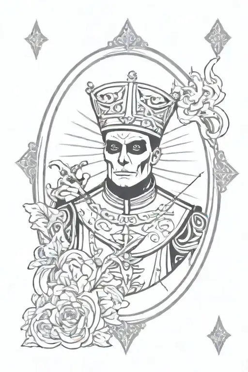 Papa Emeritus Iv Tarot Card Featuring