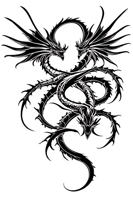 Intertwined Dragons Fly