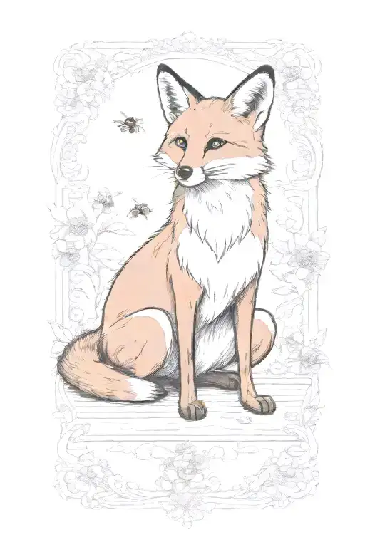 A Honeybee On The Foxes Nose